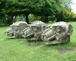 Gryphon's heads, Wallington Hall, Northumberland