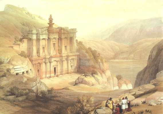 David Roberts' painting of Petra taken from the National Trust for Scotland Holiday Portfolio